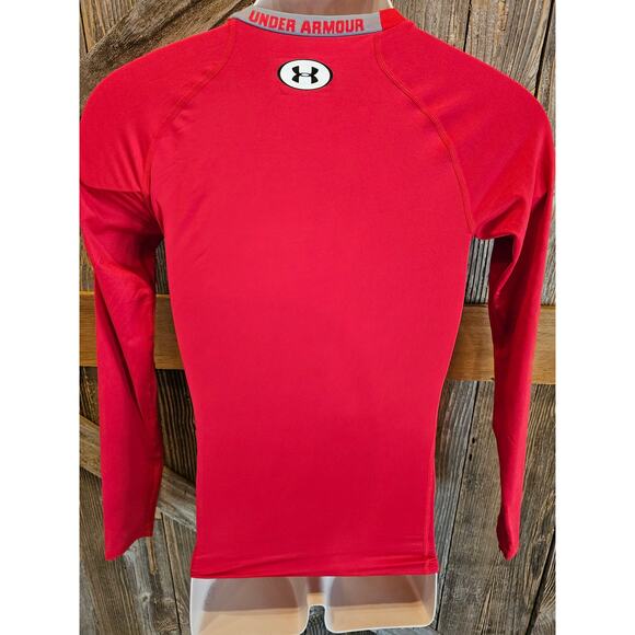 Under armour small compression long sleeve active under shirt red performance ^ - Picture 3 of 7